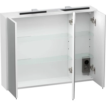 Posseik Badmöbel-Set Piano Weiß Matt 80 Cm 3-teilig – Bild 6