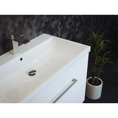 Posseik Badmöbel-Set Piano Weiß Matt 80 Cm 3-teilig – Bild 9