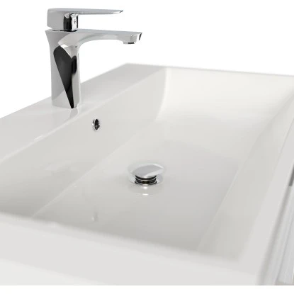 Posseik Badmöbel-Set Piano Weiß Matt 80 Cm 3-teilig – Bild 7