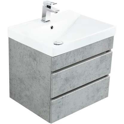 Posseik Waschplatz Amilia H 58 X B 60 X T 48 Cm Beton Schubladen Grifflos – Bild 3