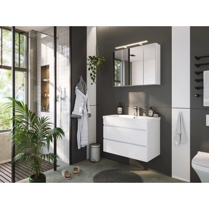 Posseik Badmöbel Set Pero Weiß SoftTouch 2-teilig