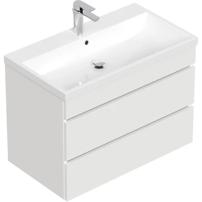 Posseik Badmöbel Set Pero Weiß SoftTouch 2-teilig – Bild 3