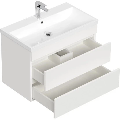 Posseik Badmöbel Set Pero Weiß SoftTouch 2-teilig – Bild 4