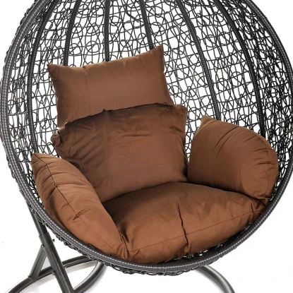 Home Deluxe Hängesessel Cielo Polyrattan Grau – Bild 10