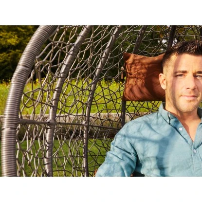 Home Deluxe Hängesessel Cielo Polyrattan Grau – Bild 14