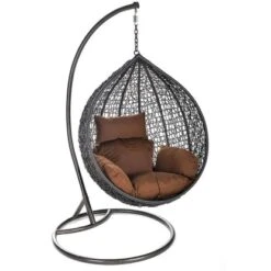 Home Deluxe HĂ€ngesessel Cielo Polyrattan Grau