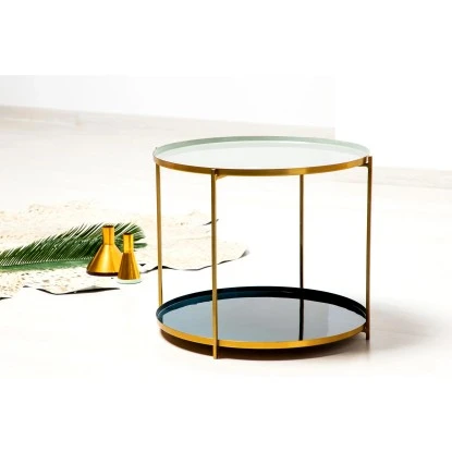 Kayoom Beistelltisch Tessa Grün-Gold 48 Cm X 57 Cm – Bild 3