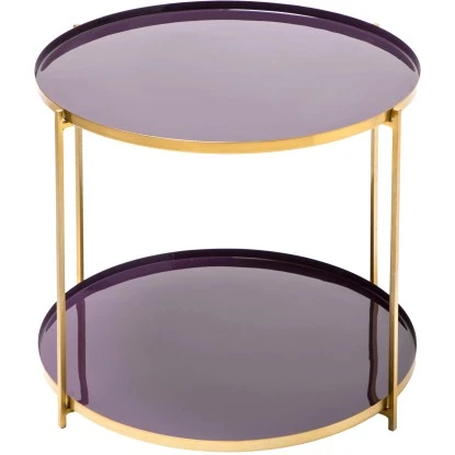 Kayoom Beistelltisch Tessa Lila-Gold 48 Cm X 57 Cm