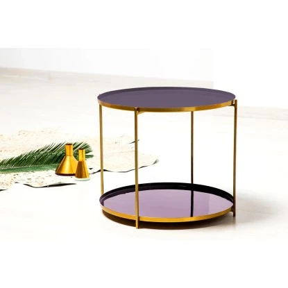 Kayoom Beistelltisch Tessa Lila-Gold 48 Cm X 57 Cm – Bild 3