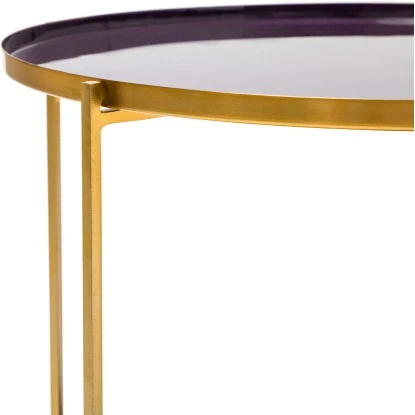 Kayoom Beistelltisch Tessa Lila-Gold 48 Cm X 57 Cm – Bild 2
