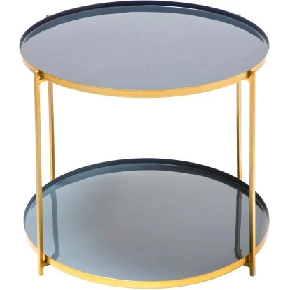 Kayoom Beistelltisch Tessa Blau-Gold 48 Cm X 57 Cm