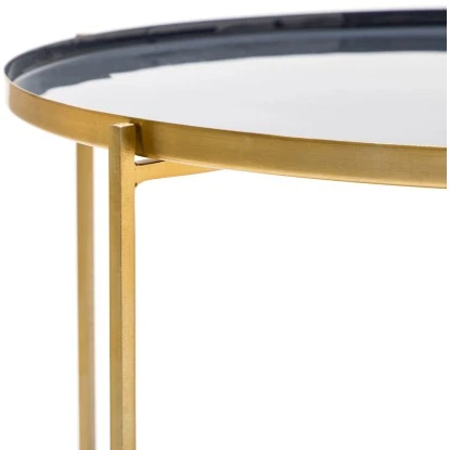 Kayoom Beistelltisch Tessa Blau-Gold 48 Cm X 57 Cm – Bild 2