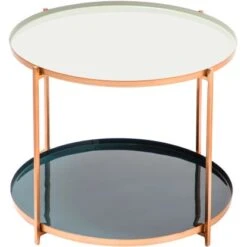 Kayoom Beistelltisch Tessa Grün-Gold 40 Cm X 50 Cm