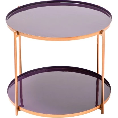 Kayoom Beistelltisch Tessa Lila-Gold 40 Cm X 50 Cm