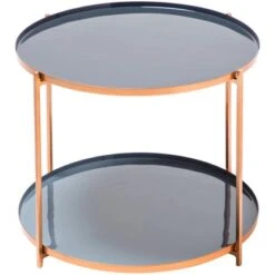 Kayoom Beistelltisch Tessa Blau-Gold 40 Cm X 50 Cm