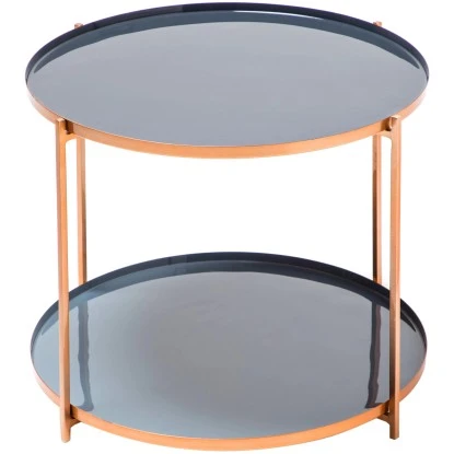 Kayoom Beistelltisch Tessa Blau-Gold 40 Cm X 50 Cm