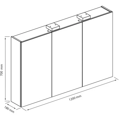 Allibert Spiegelschrank 120 Cm Weiß Glänzend – Bild 4