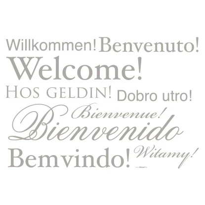 Komar Deko-Sticker Welcome 50 Cm X 70 Cm