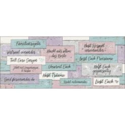 Deco Panel Anonymus Familienregeln 117 Cm X 49 Cm