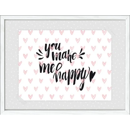 Bild Mit Rahmen Anonymus You Make Me Happy 42,5 Cm X 32,5 Cm