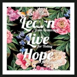 Bild Mit Rahmen Anonymus Learn-Live-Love 52,5 Cm X 52,5 Cm