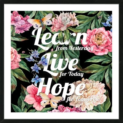 Bild Mit Rahmen Anonymus Learn-Live-Love 52,5 Cm X 52,5 Cm