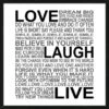 Bild Mit Rahmen Anonymus Love-Laugh-Live 52,5 Cm X 52,5 Cm