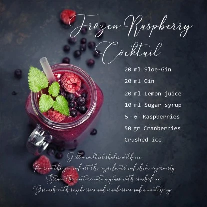 Glasbild Himbeere 20 Cm X 20 Cm