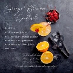 Glasbild Orange 20 Cm X 20 Cm