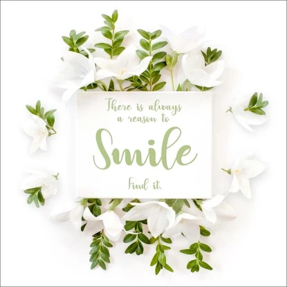 Glasbild Smile 20 Cm X 20 Cm