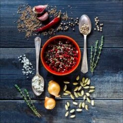 Glasbild Gewürzkreation I 30 Cm X 30 Cm