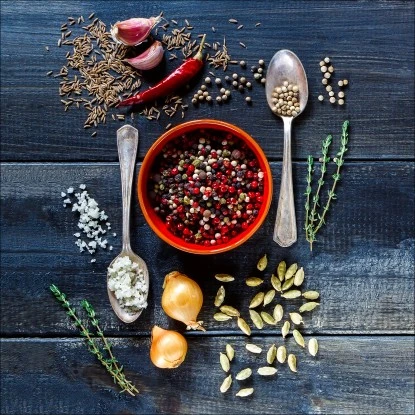 Glasbild Gewürzkreation I 30 Cm X 30 Cm