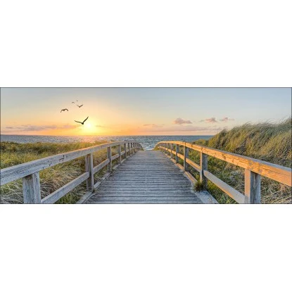 Glasbild Birds Above Lost Sea 80 Cm X 30 Cm