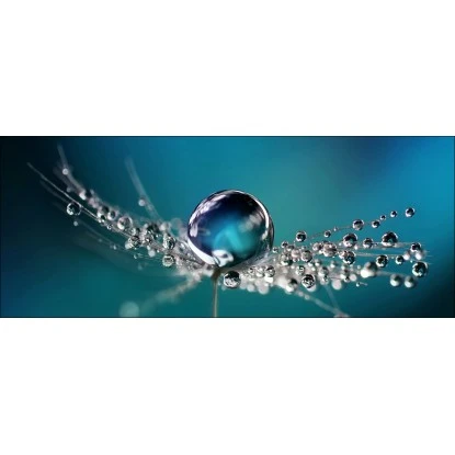 Glasbild Drop On Water 80 Cm X 30 Cm