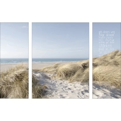 Glasbild Beach View II 120 Cm X 80 Cm