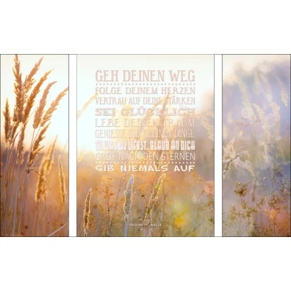 Glasbild Geh Deinen Weg 120 Cm X 80 Cm