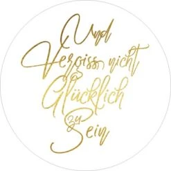 Glasbild Glücklich Sein 20 Cm X 20 Cm