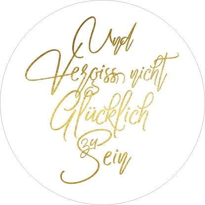 Glasbild Glücklich Sein 20 Cm X 20 Cm