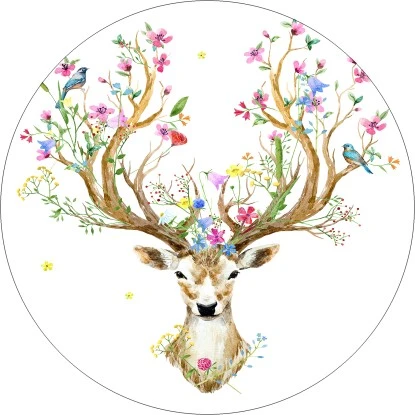 Glasbild Beautiful Deer 30 Cm X 30 Cm
