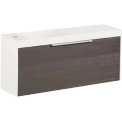 Fackelmann Waschbeckenunterschrank Slim Links Scera 79,5 Cm Pinie Grau-Weiß