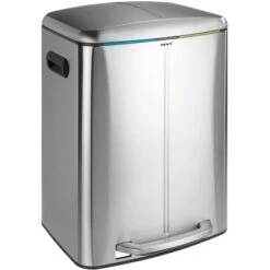 Wenko Tret-Mülleimer Primo Inkl. Mülltrennung 2 X 20 L Edelstahl