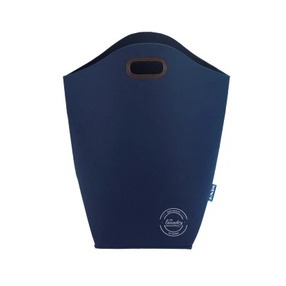 Wenko Wäschesammler Filz 42 L Polyester 45 X 60 X 25 Cm Dunkelblau – Bild 3