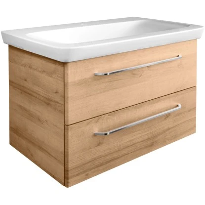 Fackelmann Waschbeckenunterschrank 80 Cm Milano Ast-Eiche – Bild 8