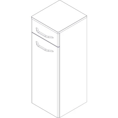 Fackelmann Unterschrank 30,5 Cm Milano Weiß-Ast-Eiche 2 Einlegeböden – Bild 6