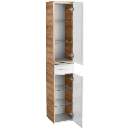 Fackelmann Hochschrank 30,5 Cm Milano Weiß-Ast-Eiche – Bild 2