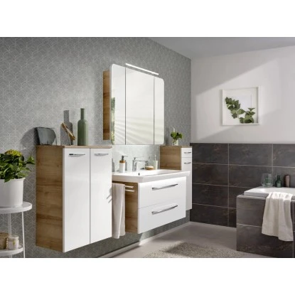 Fackelmann Doppel-Unterschrank 60,5 Cm Milano Weiß-Ast-Eiche – Bild 4