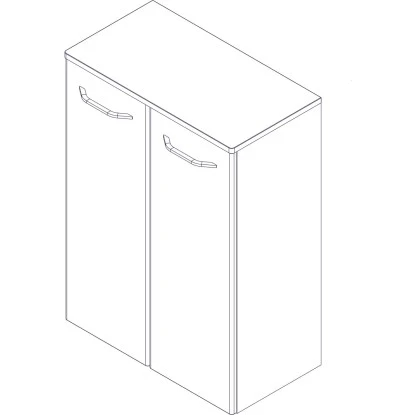 Fackelmann Doppel-Unterschrank 60,5 Cm Milano Weiß-Ast-Eiche – Bild 10