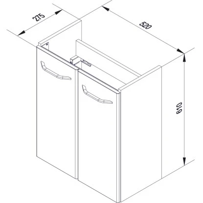 Fackelmann Waschbeckenunterschrank 52 Cm Milano Weiß – Bild 3