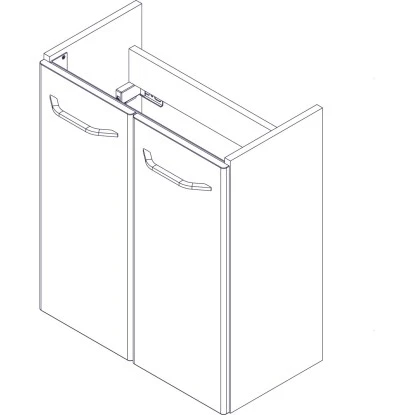 Fackelmann Waschbeckenunterschrank 52 Cm Milano Weiß – Bild 2