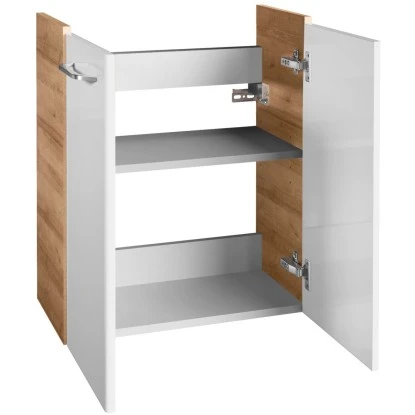 Fackelmann Waschbeckenunterschrank 52 Cm Milano Weiß-Ast-Eiche – Bild 2